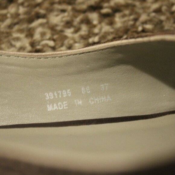 ECCO Sevilla Open Toe Flats Powder Brown Leather Size 37 - Picture 7 of 7